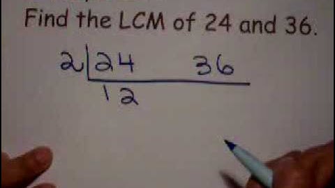 Finding LCM Using The Ladder Method
