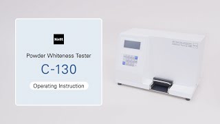 Kett Powder Whiteness Tester C-130 Tutorial