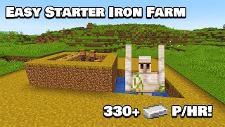 BEST STARTER IRON FARM - Minecraft 1.20+