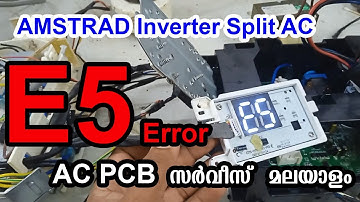 AMSTRAD Inverter Split AC E5 Error Code How To Repair #Malayalam