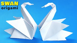 Origami swan. How to make paper swan from A4 without glue