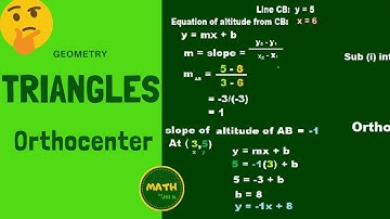 How to Find the Orthocenter of a Triangle with Given Three Coordinates Vertices Geometry