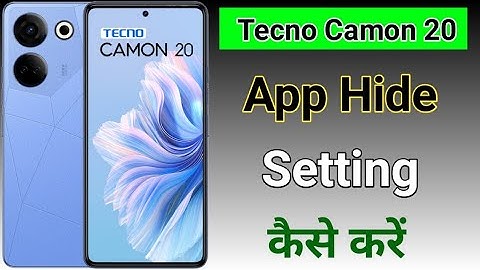 Tecno Camon 20 me App Hide kaise kare/How to hide apps in tecno camon 20/Hide Apps Setting