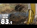Beaver Dam Removal With Excavator No.83.1 - Cabin View
