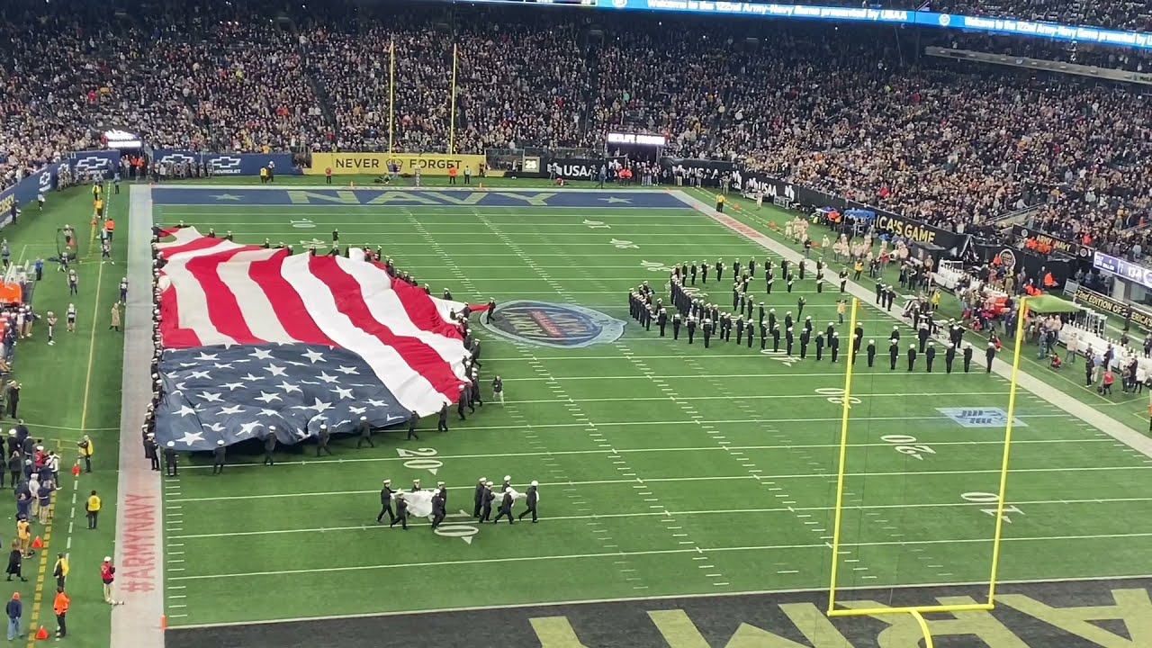 2021 Army Navy Halftime Show Crowd Sings God Bless the USA + Chants
