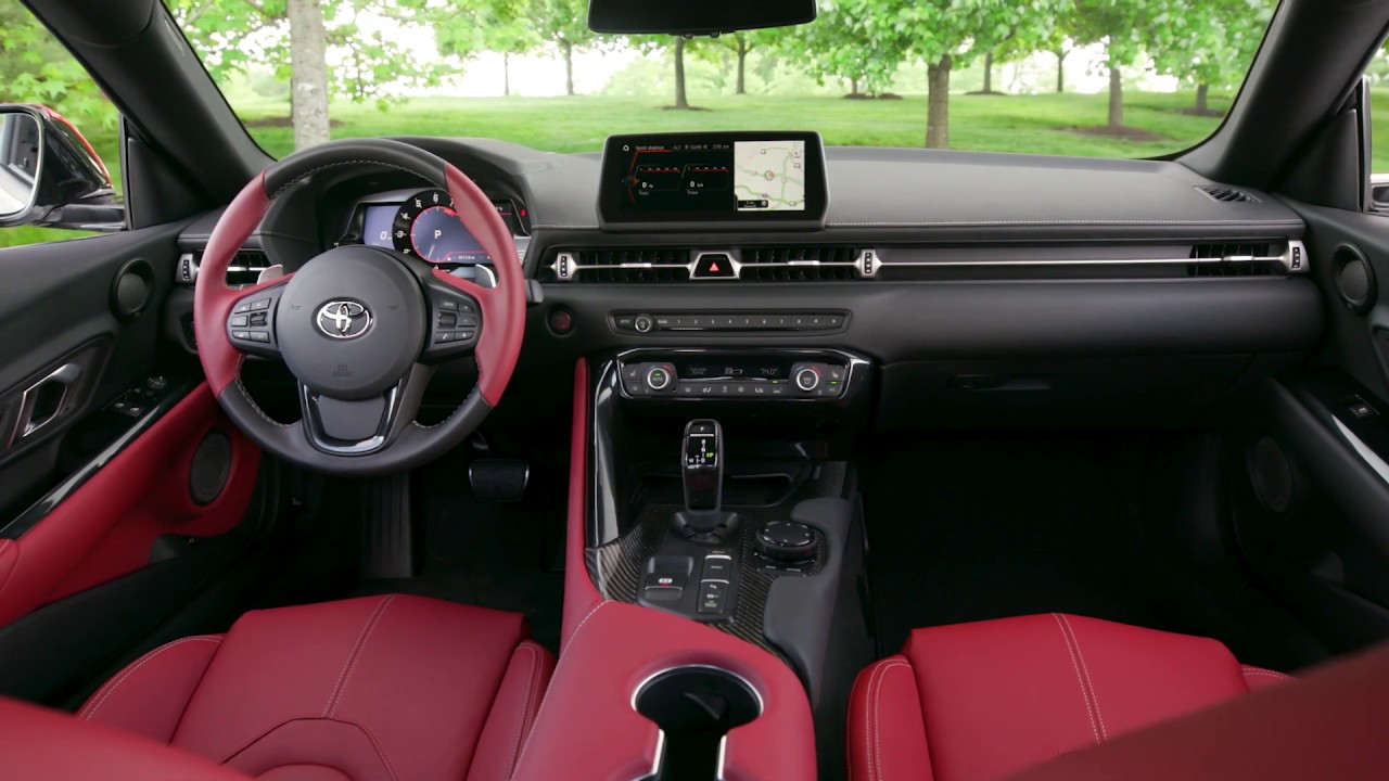 2020 Toyota Supra Launch Edition S Two Tone Red Black Interior