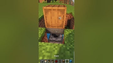 Automatic trash can in Minecraft | #meme #minecraft #shorts