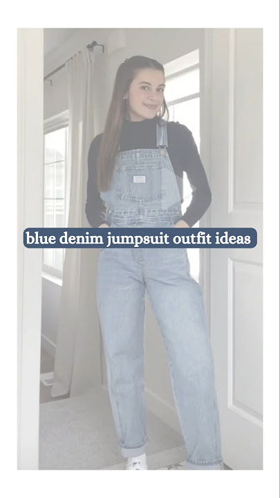 Blue denim jumpsuit outfit ideas| jumpsuit outfit ideas #fashion #jumpsuit #outfit