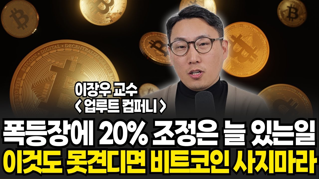 비트코인 대불장에 20% 조정은 7번이나 있었다. 흔들리지 말고 확신을 가져야 수익을 얻는다. (이장우 교수 / 1부)