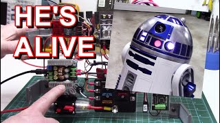 R2-D2 Build Part 10 - Electronics Installation - Working Droid