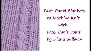 Fast 3 Panel Blanket with Ruched Cable Joins by Diana Sullivan