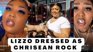 Lizzo dressed up as Chrisean Rock