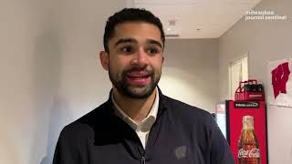 Frozen Four Reactions Wisconsin Hockeys Simon Ty Stays Focused After Win