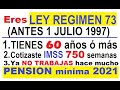 PENSIÓN IMSS 750 SEMANAS SOLO EN 2021, SIN CONSERVACIÓN DERECHOS, NUEVA LEY 1997 #vaquitapolitica