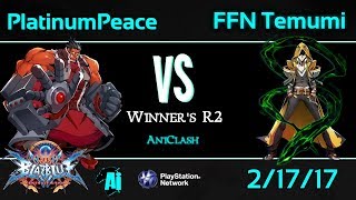 Aniclash 60 - Platinum Peace Tager Vs. Ffn Temumi Terumi Winners R2 - Bbcf Blazblue Cf