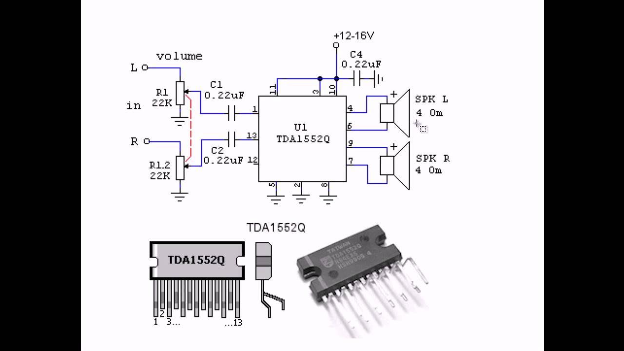 Tda1552q схема усилителя