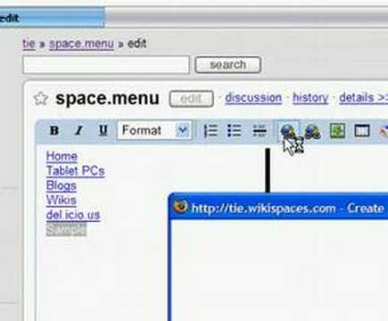 Wikispaces Navigation Sidebar