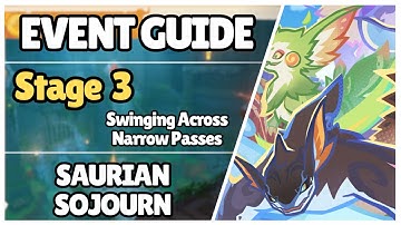 Saurian Sojourn Event Guide Stage 3 - Swinging Across Narrow Passes | Genshin Impact