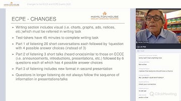 Webinar #1 - Changes to the ECCE and ECPE Exams 2021