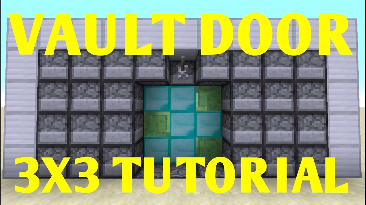 Minecraft 3x3 Vault Piston Door [Tutorial] YouTube
