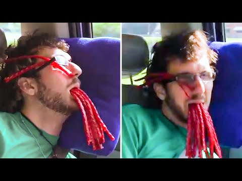 Guy's Mouth Stuffed With Candy | Outrageous Over Sleepers