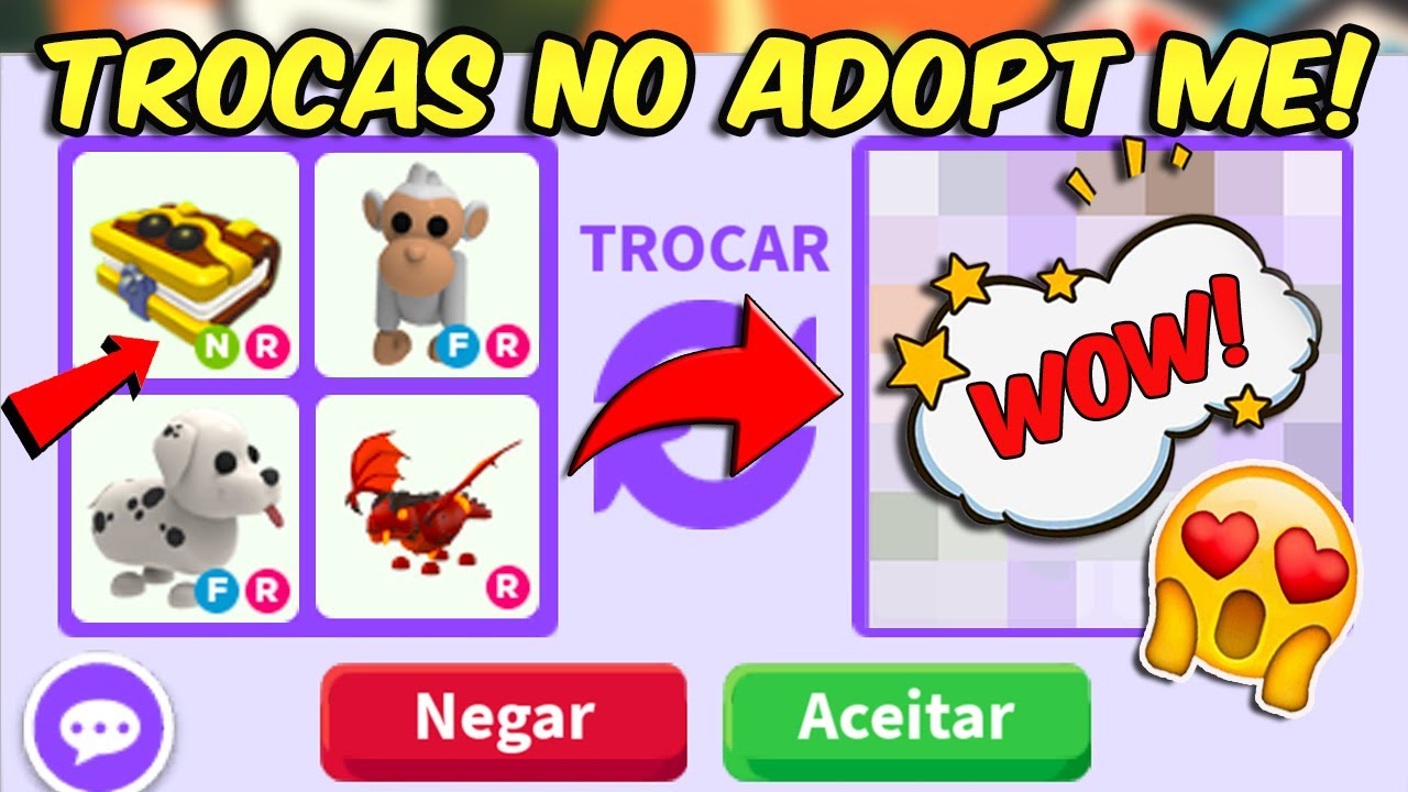 TROQUEI MINHA RÃ MEGA NEON NO ADOPT ME - Roblox 