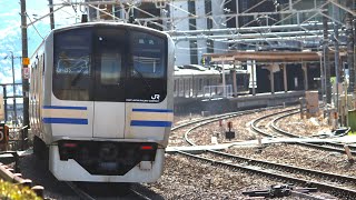 EF64-1030+E217系横ｸﾗ Y-141編成&Y-132編成　廃車回送　東山梨〜山梨市 通過