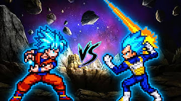 Goku SSGSS (Team Shounen) VS Vegeta SSB DBFZ in Jump Force Mugen