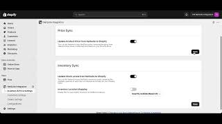 Shopify NetSuite Integration | Price and Inventory Settings
