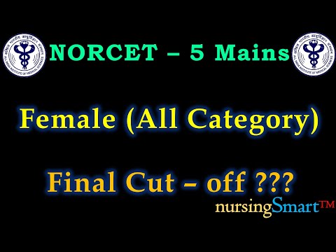 NORCET - 5 Result || Female (All Category) Final Cut - off || #norcet_5_result