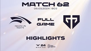 Full Highlights HLE vs GEN | Match 62 | LCK Mùa Xuân 2024