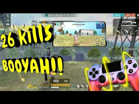 How To Play Free Fire With Ps4 Controller 26 Kills Booyah Youtube