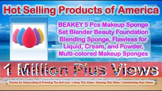 BEAKEY 5 Pcs Makeup Sponge Set Blender Beauty Foundation Blending Sponge, Flawless for Liquid, Cream screenshot 5