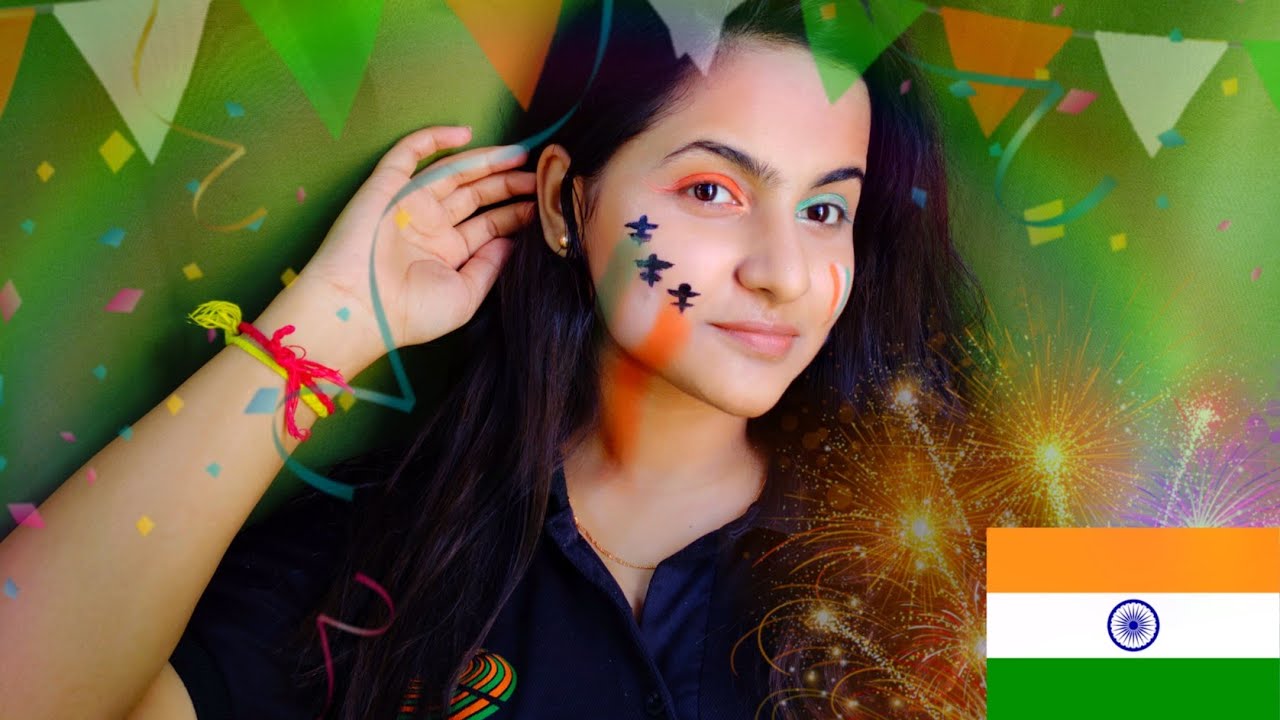 Independence Day Special easy face painting|| inspired look ||