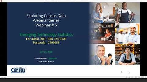 Exploring Census Data Webinar Series: Emerging Technologies