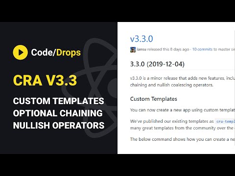 CRA v3.3 com Custom Templates, Optional Chaining e mais | Code/Drops #09