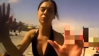 米海岸で警官が女性殴り……直前の職務質問映像を警察公開