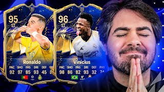 CONSEGUI CR7 TOTY E VINI JR TOTY!!! A DUPLA ICONICA DO REAL MADRID! FUT DRAFT EA SPORTS FC 24