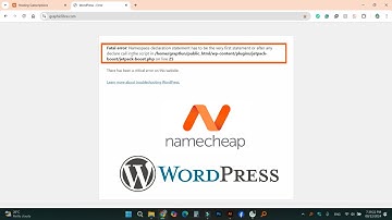 Fatal error Namespace declaration statement has to be the very first statement  #web_design_course