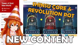 New Content Shinsu Core And Revolution Pot Tower Of God New World