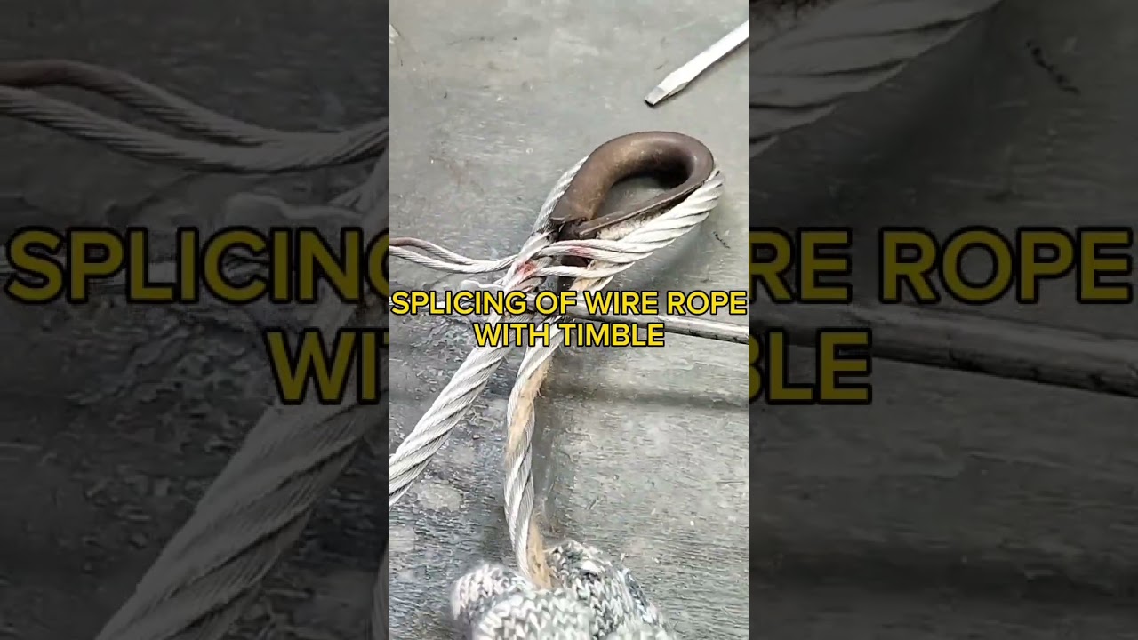 HOW TO SPLICE 6 STRANDS WIRE ROPE, WITH TIMBLE.