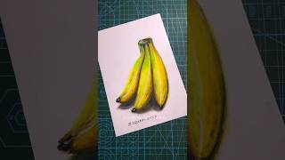 How to draw a realistic banana using oil pastels #art #drawing #drawingtutorial #howtodraw
