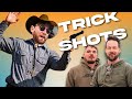 Two Nerds vs Famous Gunslinger's Hardest Trick Shots