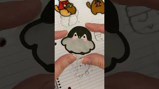 🐧💕 #art #shrinkplastic #shrinkydink #kawaii #cat #diy #diycraft #cute #handmade #drawing #penguin