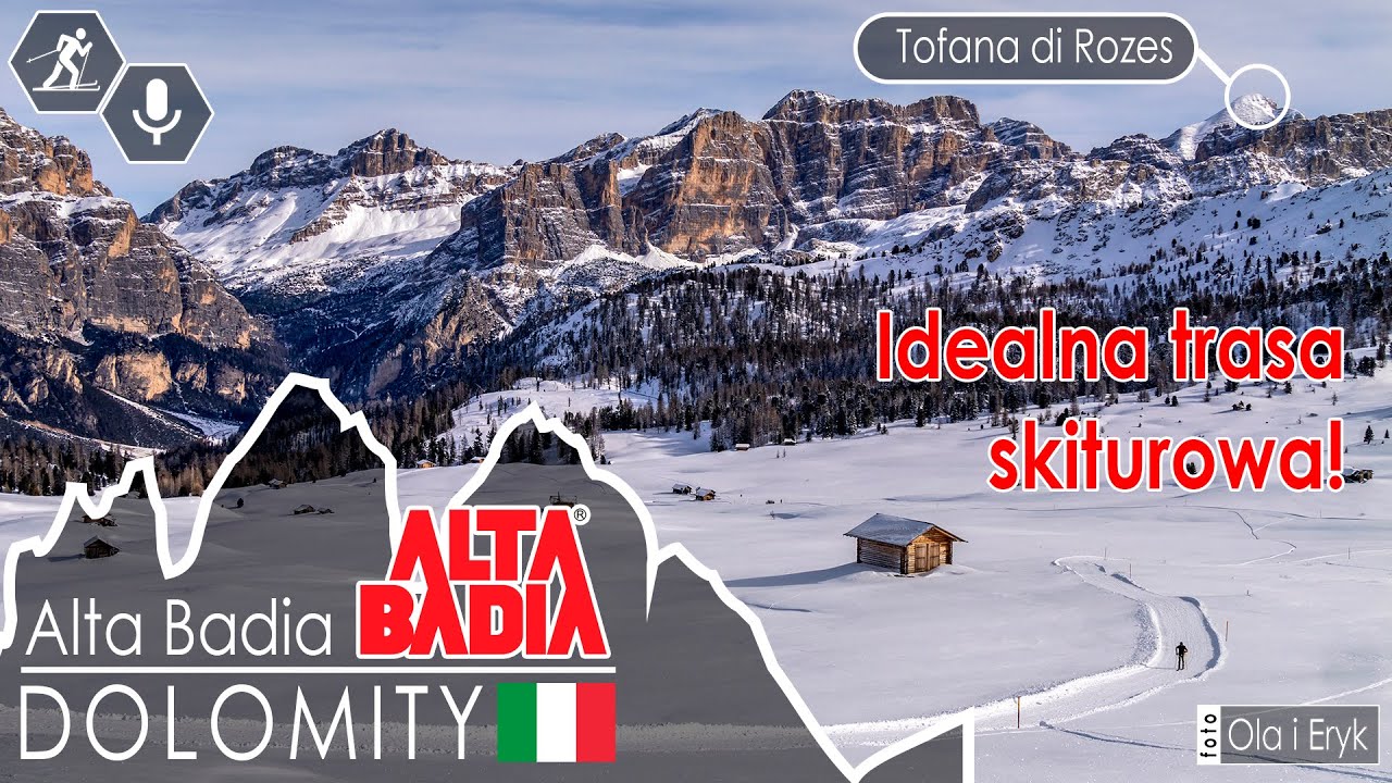 AltaBadia na skiturach. Łatwy i piękny szlak skiturowy w Dolomitach.