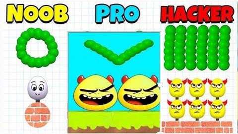 Noob Vs Pro Vs Hacker In Draw to Smash | (All Levels) Just draw and win levels | #puzzlegame