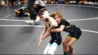 🔥 Jesse Sharp vs Clara Corey - 8U 43/46 lbs - Wrestling Match 🤼‍♂️🔥