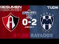 Resumen y goles | Atlas 0-2 Rayados | Torneo Guard1anes 2021 BBVA MX - J1 | TUDN