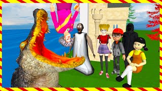 Scary Teacher 3D vs Squid Game |The world's most difficult painting challenge | Draw a dancing cow
