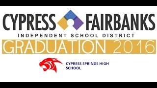 Cypress Springs Graduation 2016